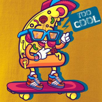 Pizza slice with skateboard Pizza slice with skateboard