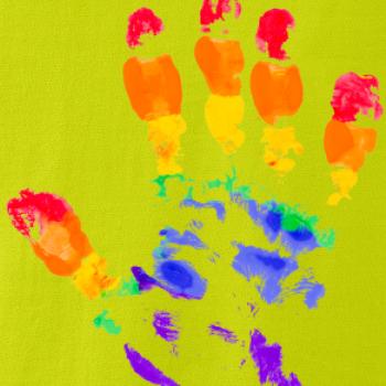 LGBT hand print LGBT hand print
