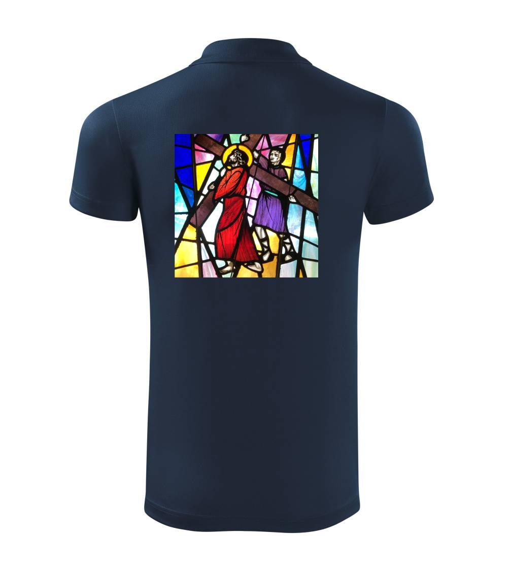 Vitráž - Ježiš a kríž Vitráž - Ježiš a kríž