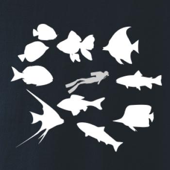 Potápač ryby štvorec Potápač ryby štvorec