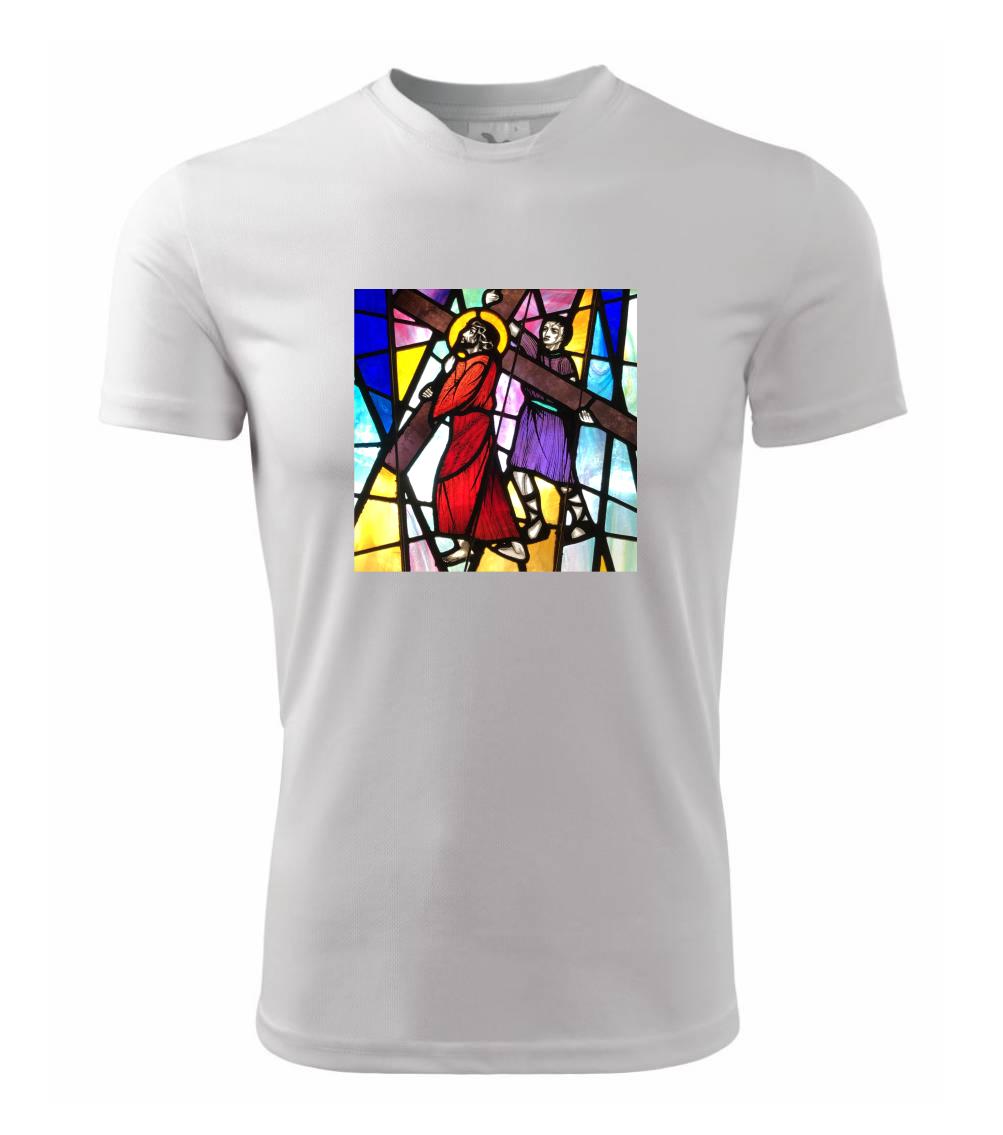 Vitráž - Ježiš a kríž Vitráž - Ježiš a kríž