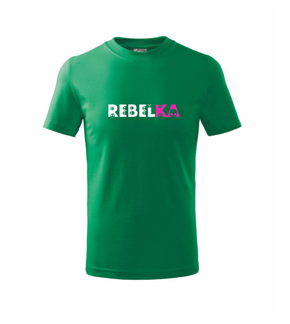 Tričká na párty - Rebelka - lebky - Tričko detské bavlnené