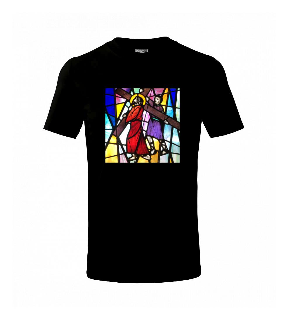 Vitráž - Ježiš a kríž Vitráž - Ježiš a kríž