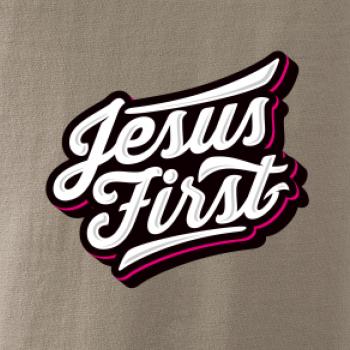 Jesus first biely nápis