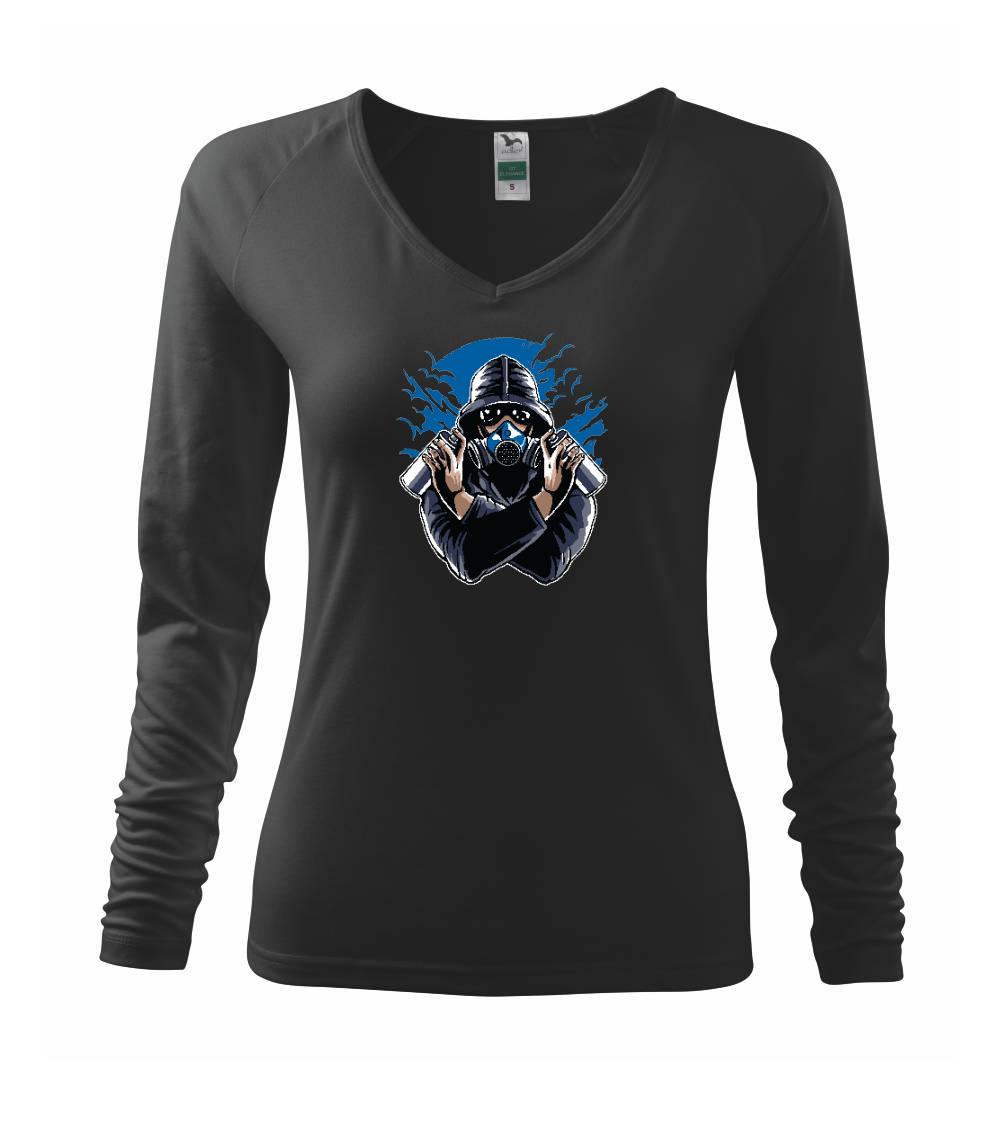 Grafické tričká - Graffiti Gasmask - Tričko dámske Elegance