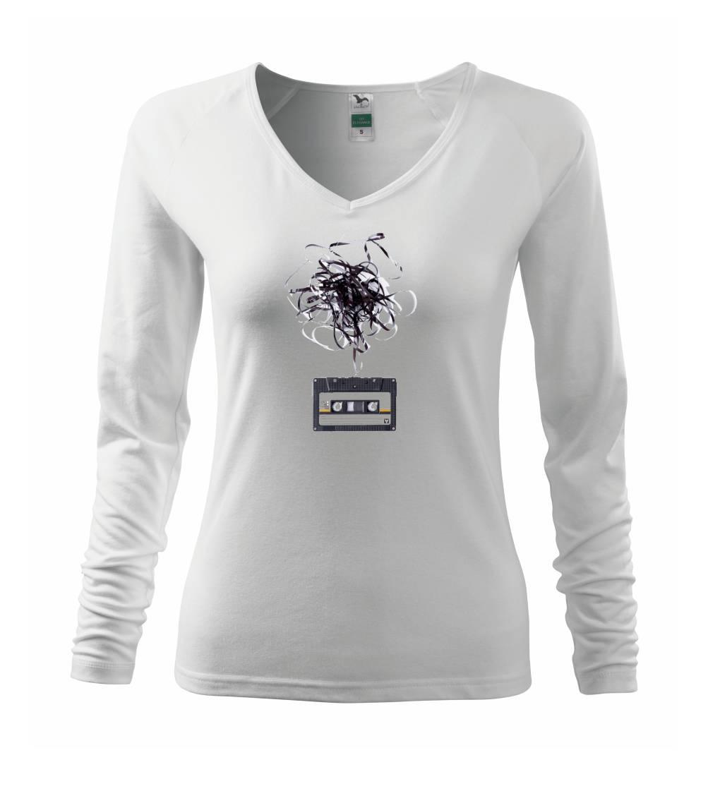 Hudobné tričká - Retro kazeta - Tričko dámske Elegance