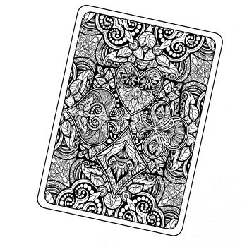 Poker - karta abstraktné