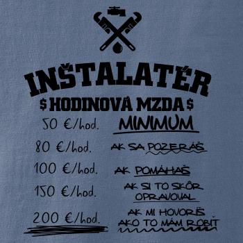 Hodinová mzda Inštalatér