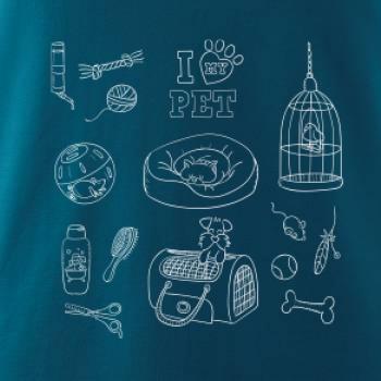 I love my pet - kreslený obrázok