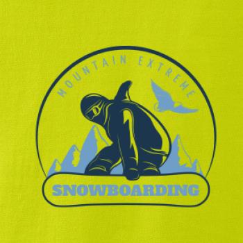 Mountain extreme snowboarding okrúhle
