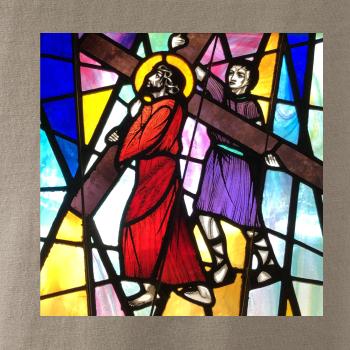 Vitráž - Ježiš a kríž