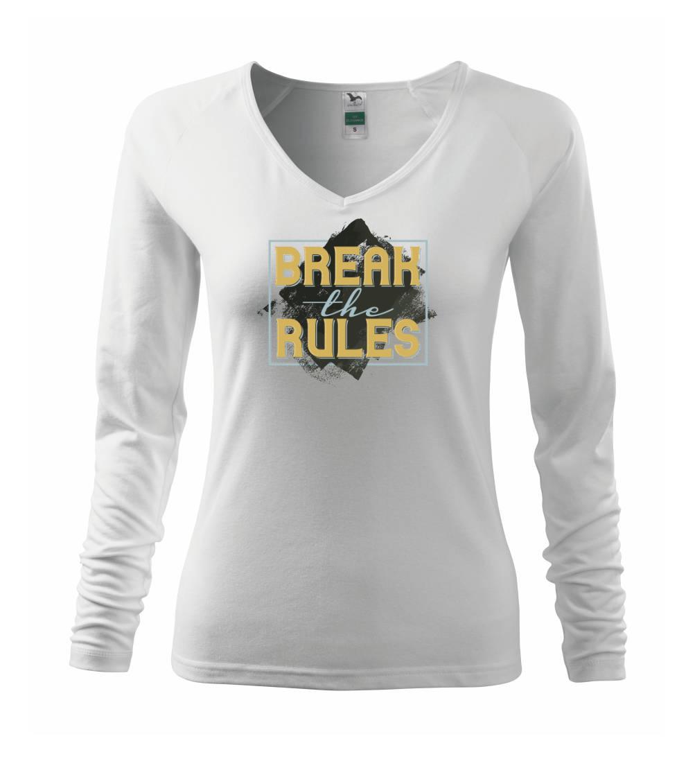 Tričká na párty - Break the rules - Tričko dámske Elegance