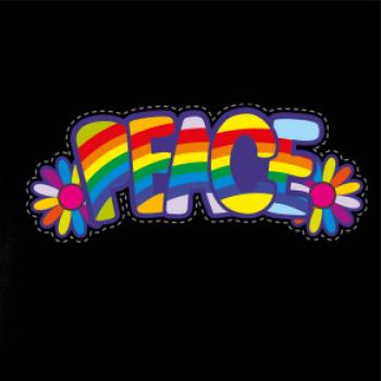 Peace nápis dúhový