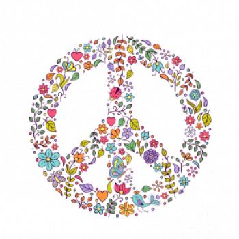 Peace symbol lístočky