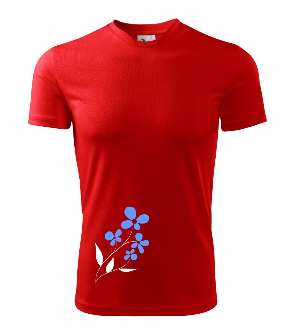 Tričká s kvetinami - Modra kvetina - Detské tričko športové