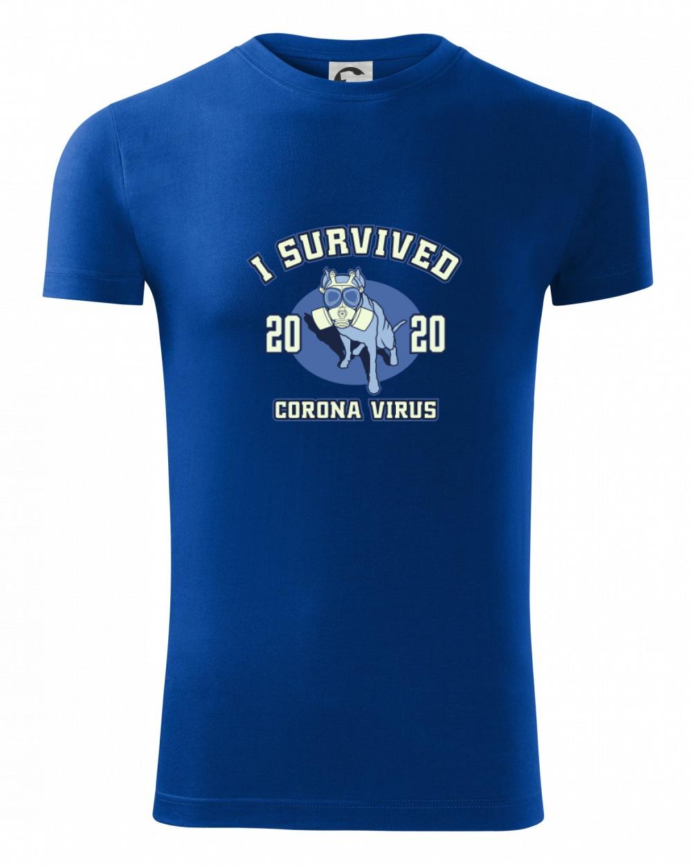 I survived corona - dog - Viper FIT - Pánske zúžené tričko