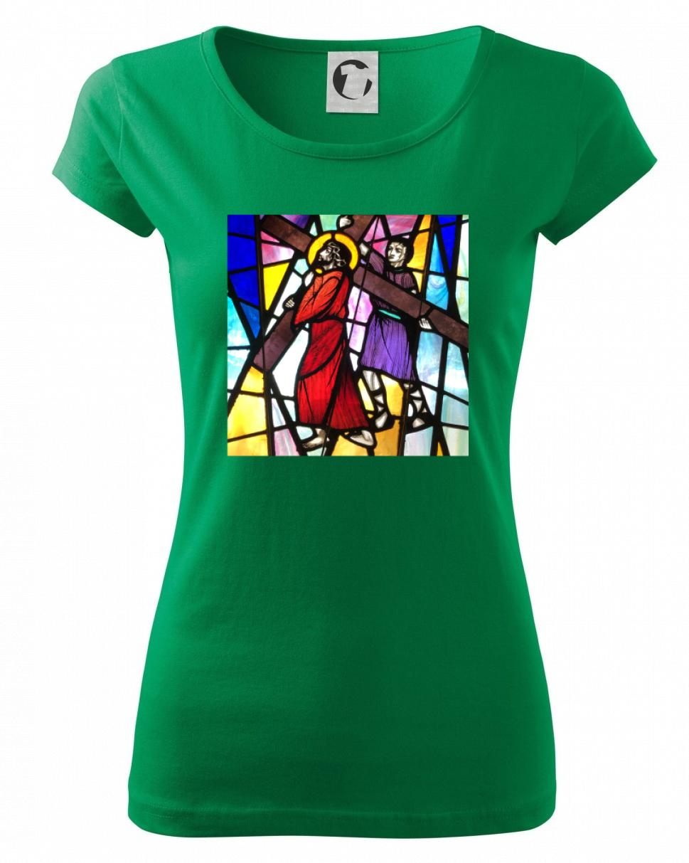 Vitráž - Ježiš a kríž Vitráž - Ježiš a kríž