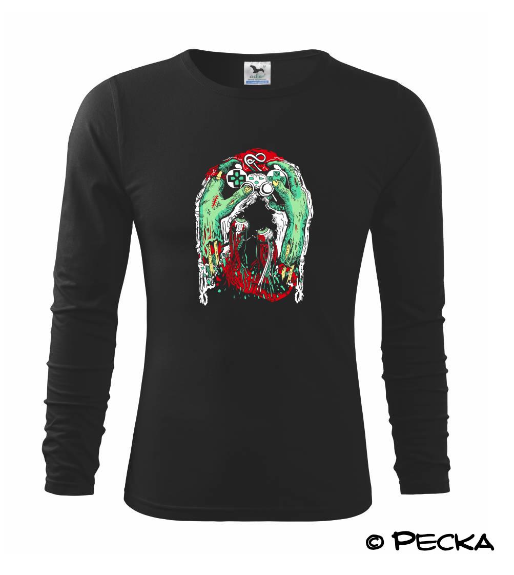Tričká pre ajťákov - Zombie Gambler (Pecka design) - Tričko detské Long Sleeve