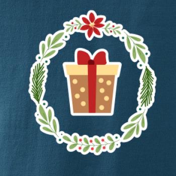 Vianočný veniec s darčekom
