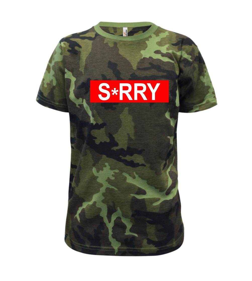 Tričká na párty - S*RRY - Detské maskáčové tričko