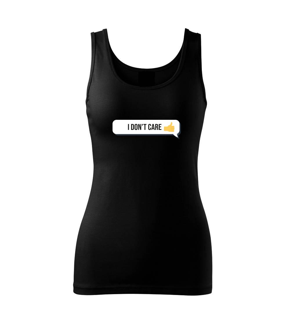 Tričká pre ajťákov - Emoji - i dont care - Dámske tielko