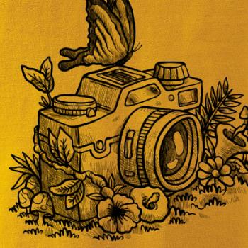 Foťák kreslený motýľ