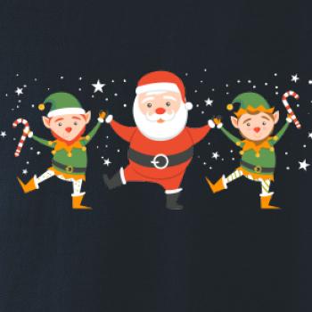 Tancujúci Santa a dvaja škriatkovia Tancujúci Santa a dvaja škriatkovia