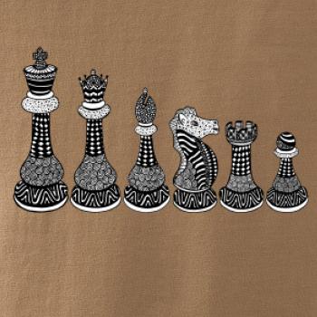 Šachové figúrky v rade - kreslené Šachové figúrky v rade - kreslené