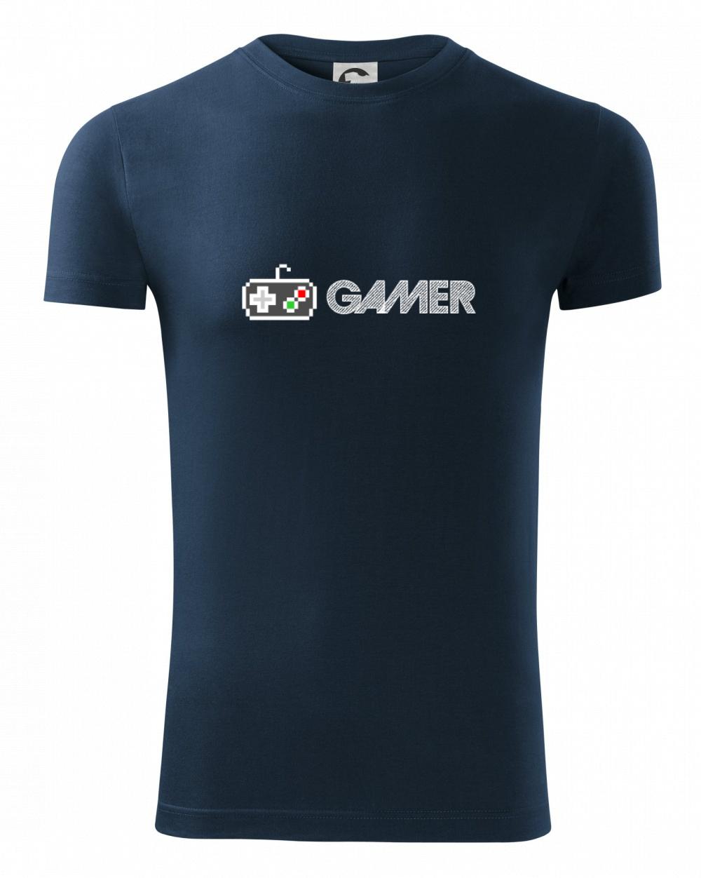 Tričká pre ajťákov - Gamer - ikona gamepad - Viper FIT - Pánske zúžené tričko