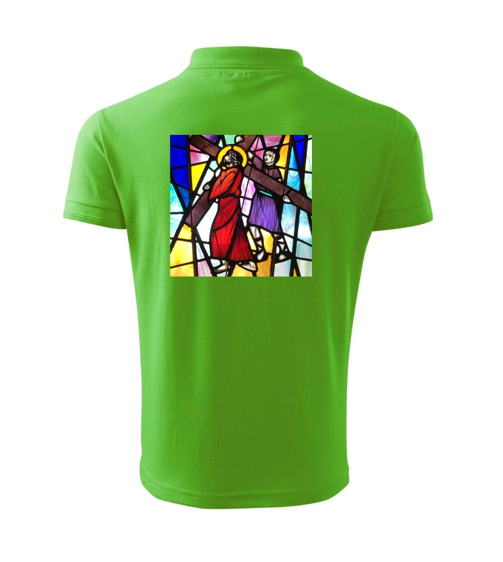 Vitráž - Ježiš a kríž Vitráž - Ježiš a kríž