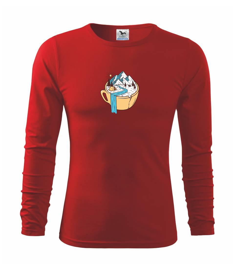 Trička na kempovanie - Hrnček plný výletovania - Tričko detské Long Sleeve