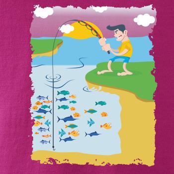 Rybár, ktorý má smolu farebný