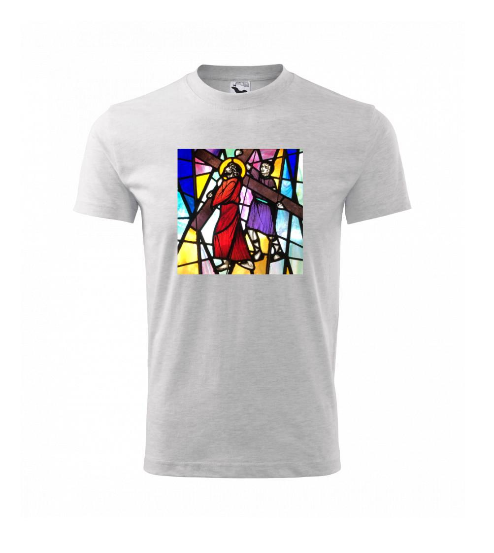 Vitráž - Ježiš a kríž Vitráž - Ježiš a kríž