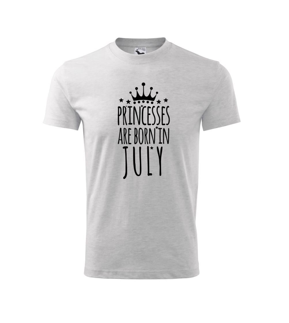 Tričká pre narodených v júli - Princesses are born in July - Tričko detské bavlnené