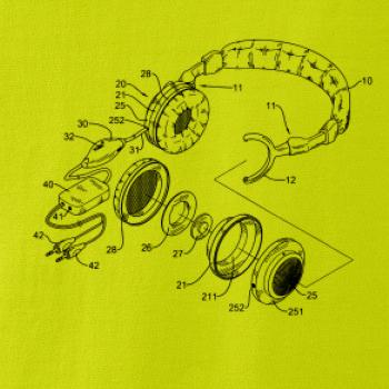 Nákres slúchadlo s mikrofónom