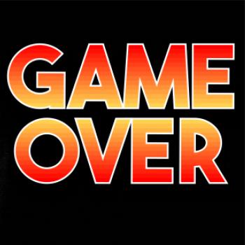 Game over - nápis farebný