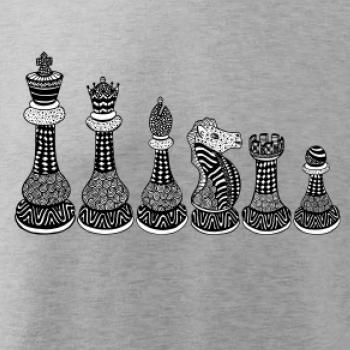 Šachové figúrky v rade - kreslené