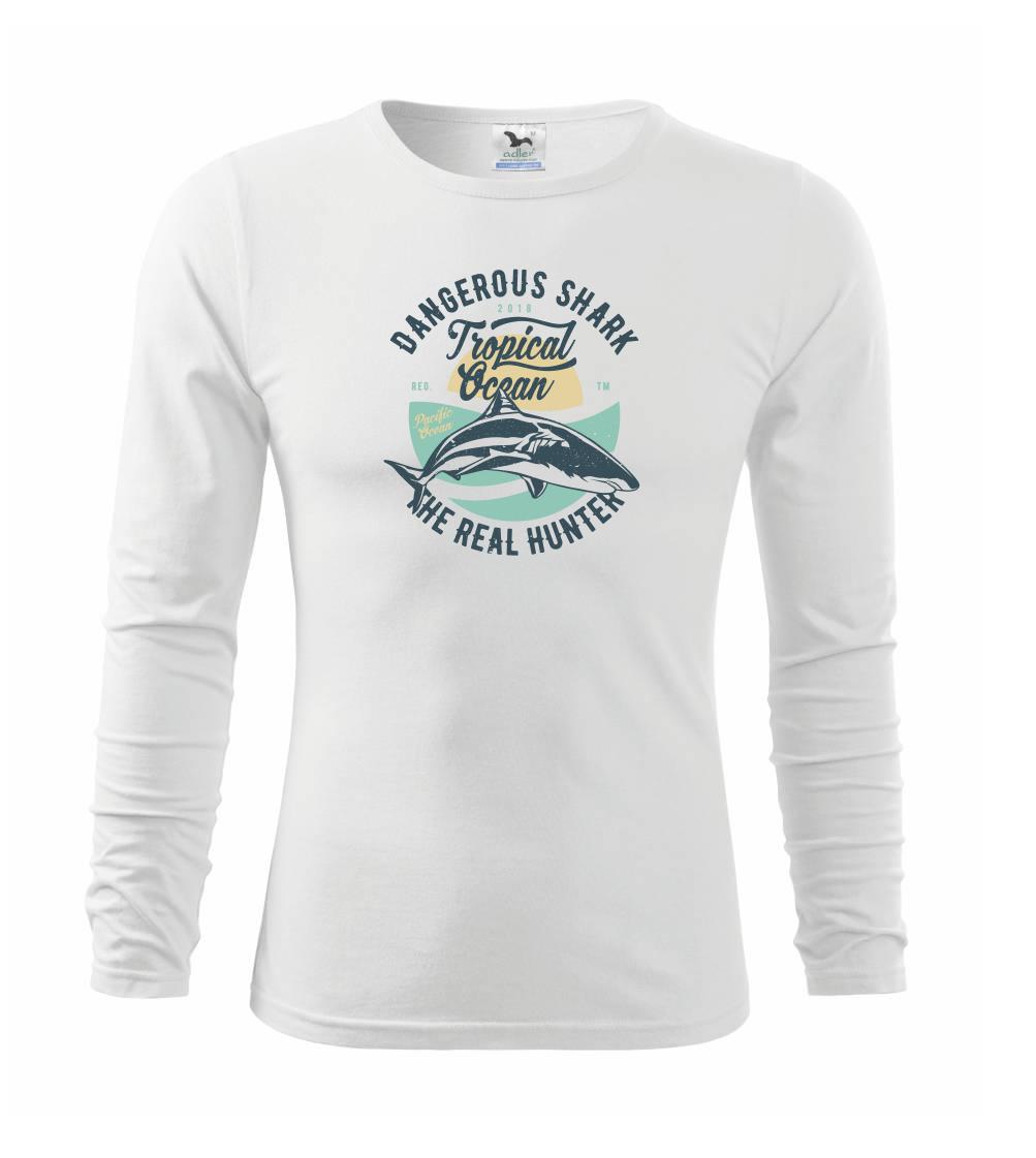 Tričká s potlačou ryby - Dangerous Shark - Tričko detské Long Sleeve