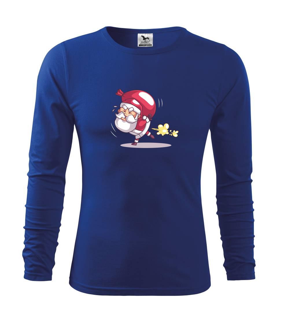 Vianočné tričká - Santa nesie ťažký náklad - Tričko detské Long Sleeve