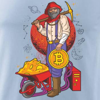 Horník těží bitcoiny