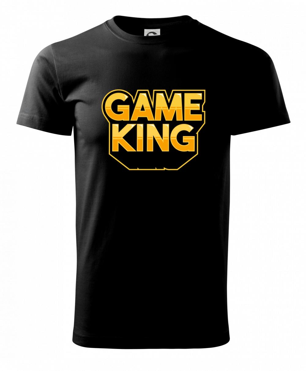 Tričká pre ajťákov - Game king - nápis veľký - Klasické pánske tričko vyššej gramáže