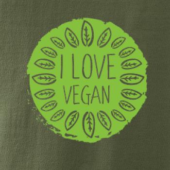 I love vegan v kruhu