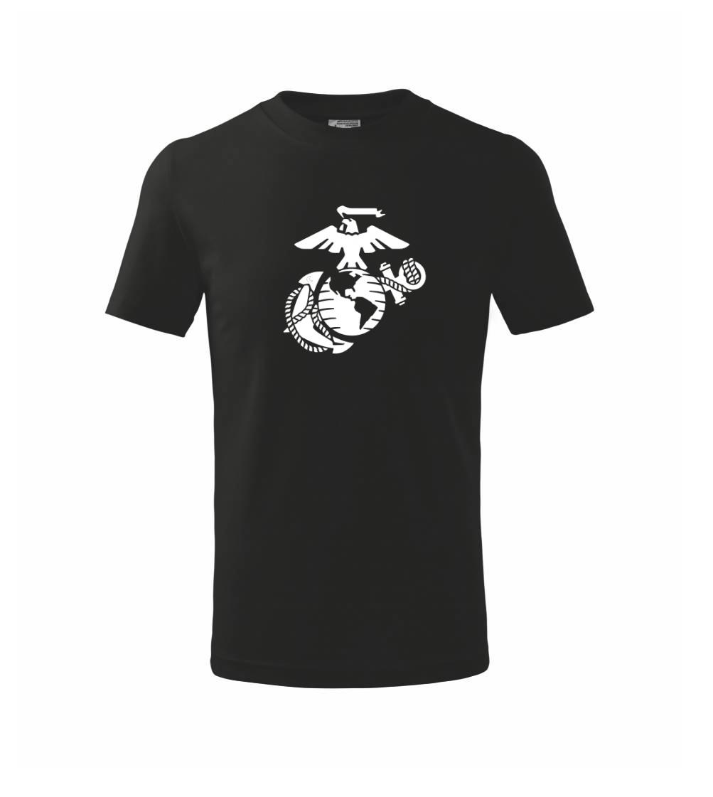Vojenská tričká s potlačou - United Marines logo - Tričko detské bavlnené