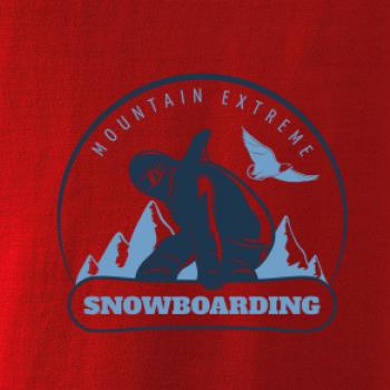 Mountain extreme snowboarding okrúhle