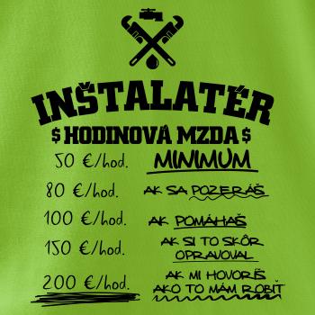 Hodinová mzda Inštalatér