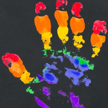 LGBT hand print LGBT hand print