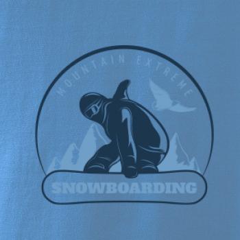 Mountain extreme snowboarding okrúhle