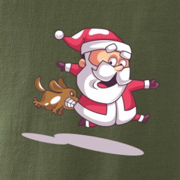 Santa so zahryznutým psom