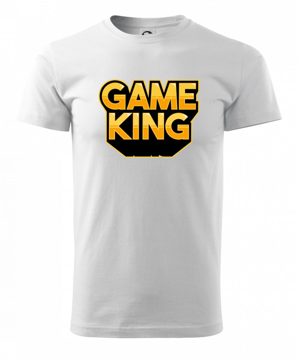 Tričká pre ajťákov - Game king - nápis veľký - Tričko extra veľké  (5-8XL)