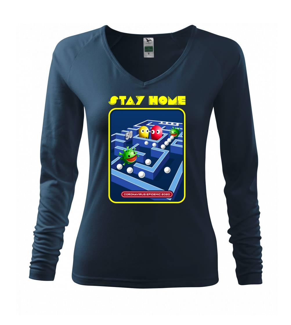 Stay home packman - Tričko dámske Elegance